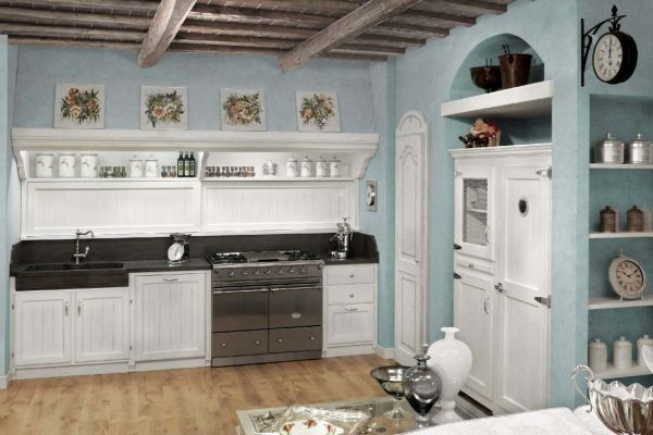 cucina bianca in castagno tonsoni design artigianale